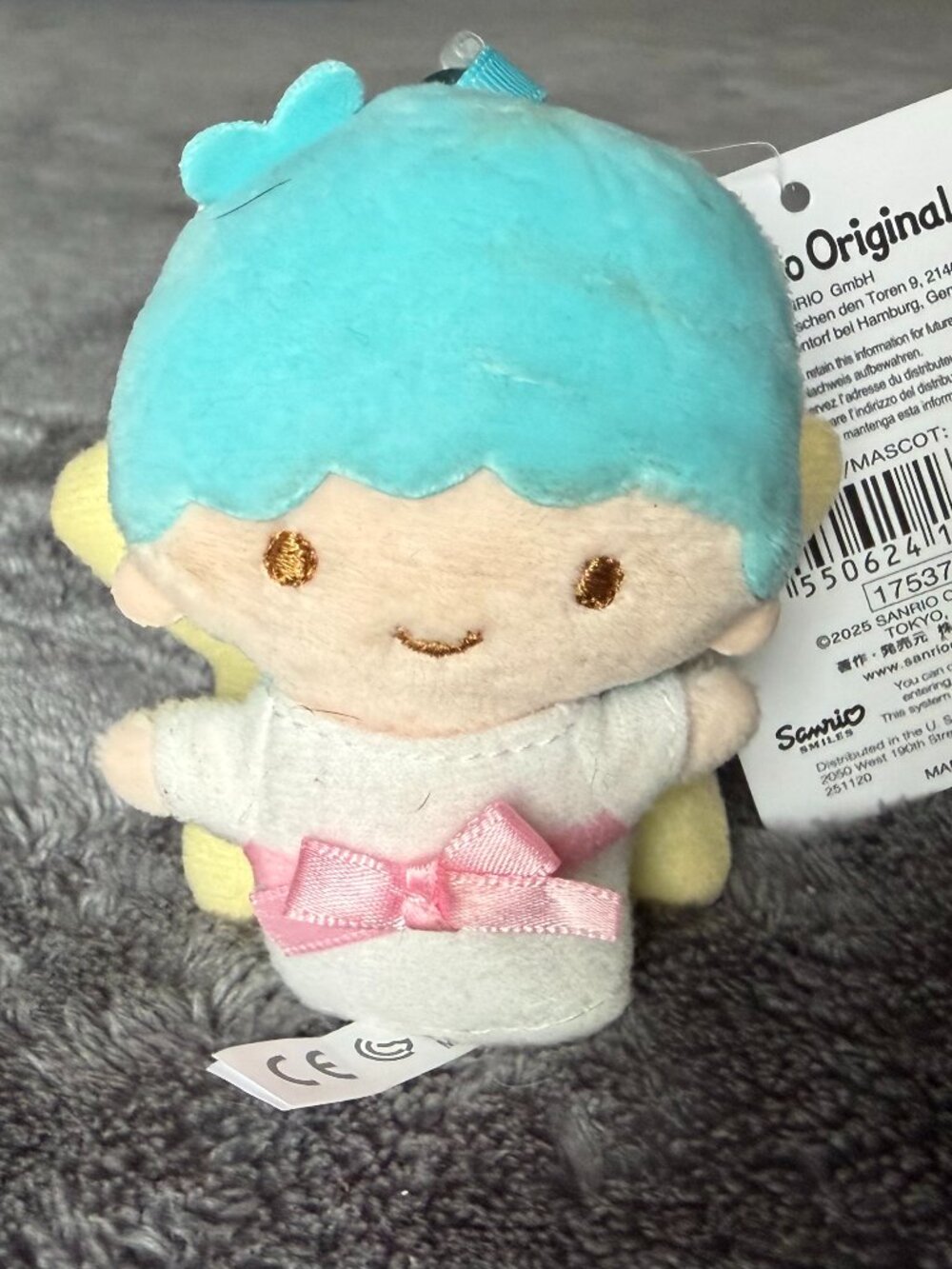 NWT Sanrio Original Little Twin Stars Kiki Mini Mascot Plush Keychain Bag Charm